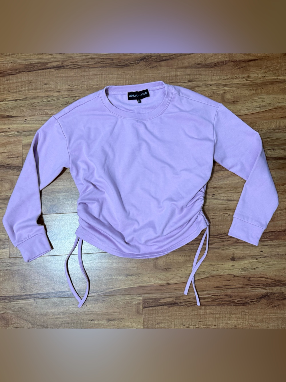 Kendall & Kylie Lavender Drawstring Crewneck Sweatshirt